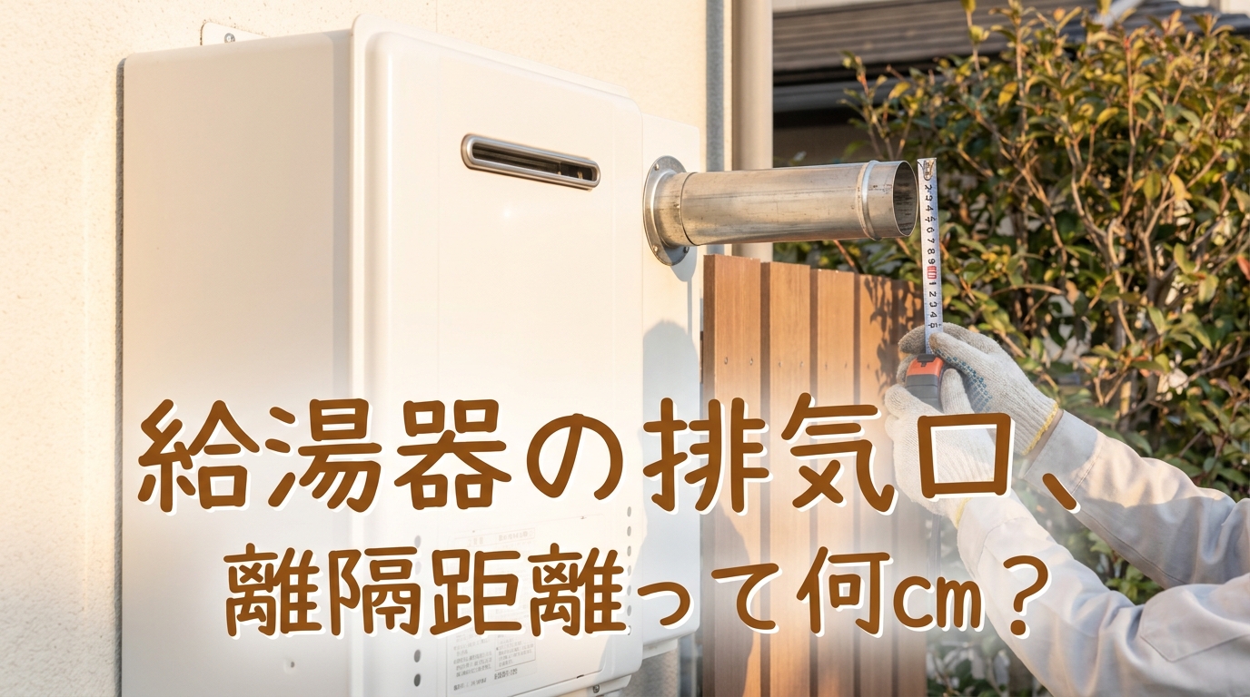 給湯器の排気口、離隔距離って何cm?