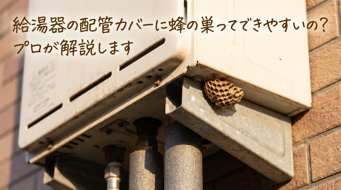 給湯器の配管カバーに蜂の巣ってできやすいの?