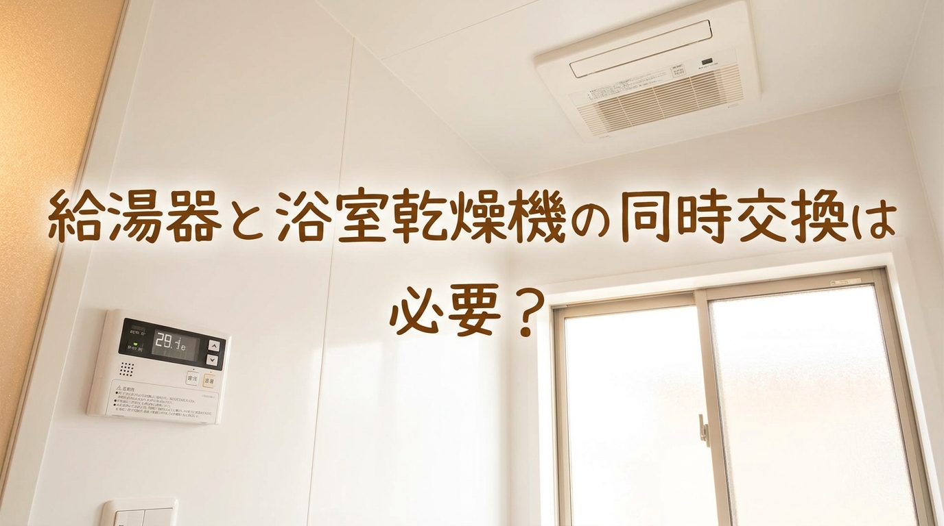 給湯器と浴室乾燥機の同時交換は必要?