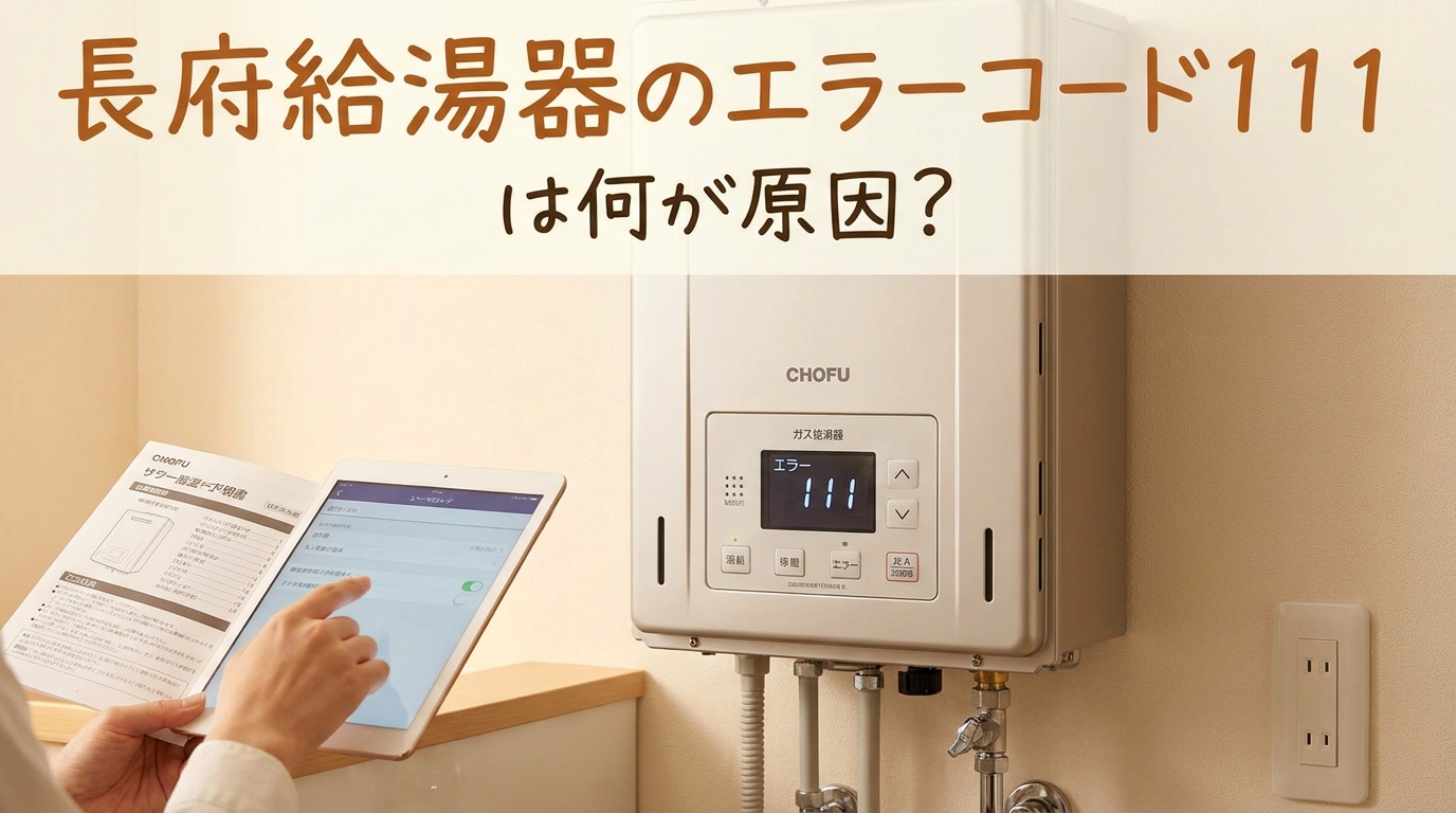 長府給湯器のエラーコード111は何が原因?