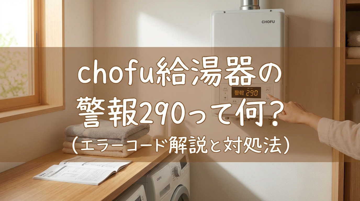 chofu給湯器の警報290って何?