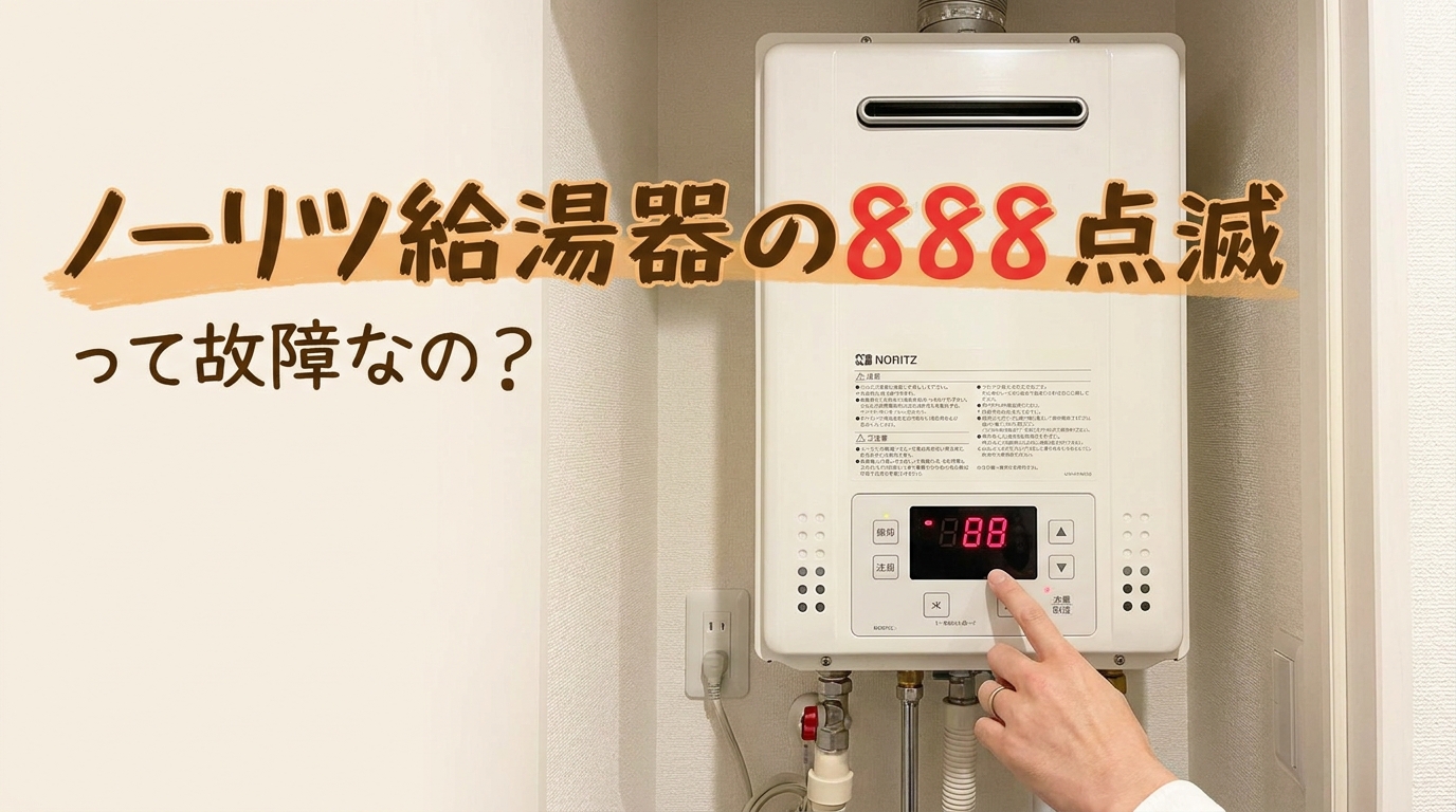 ノーリツ給湯器の888点滅って故障なの?