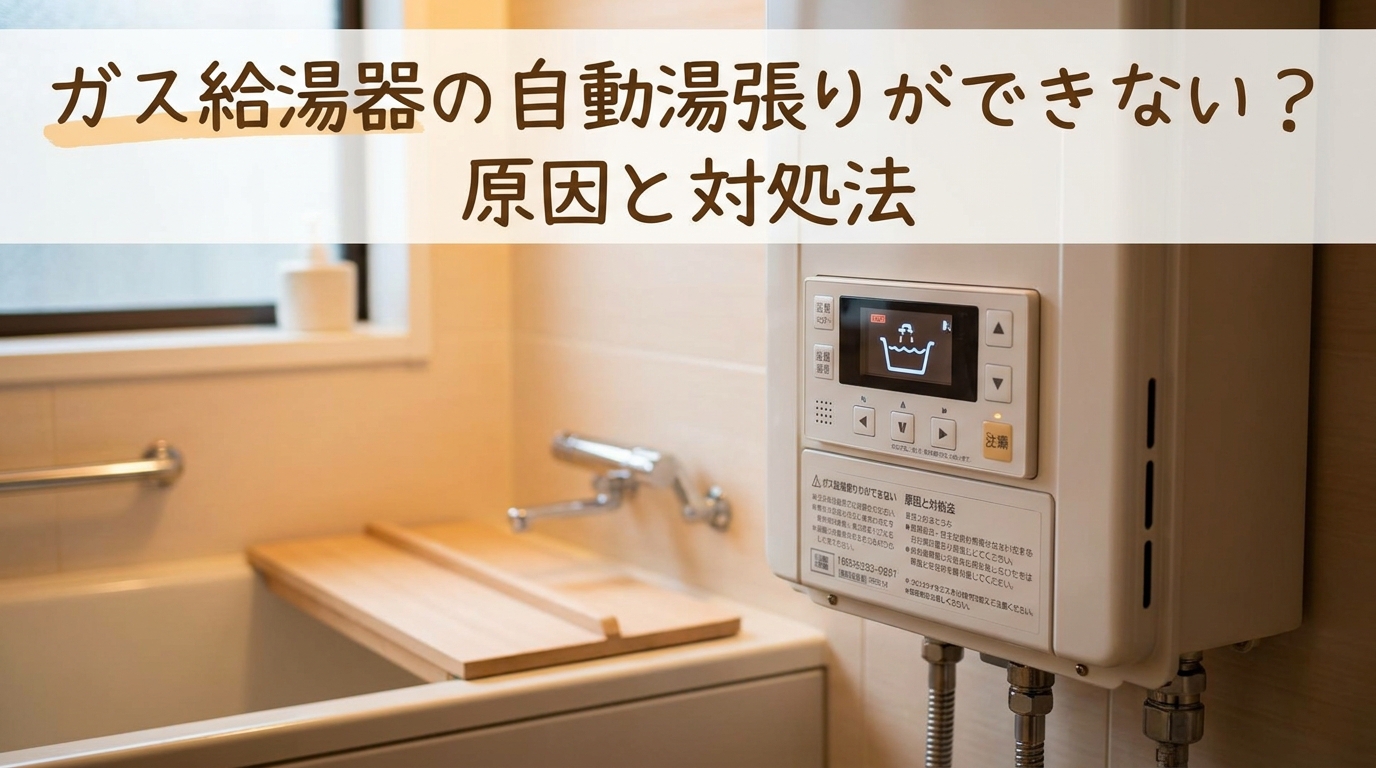 ガス給湯器の自動湯張りができない?