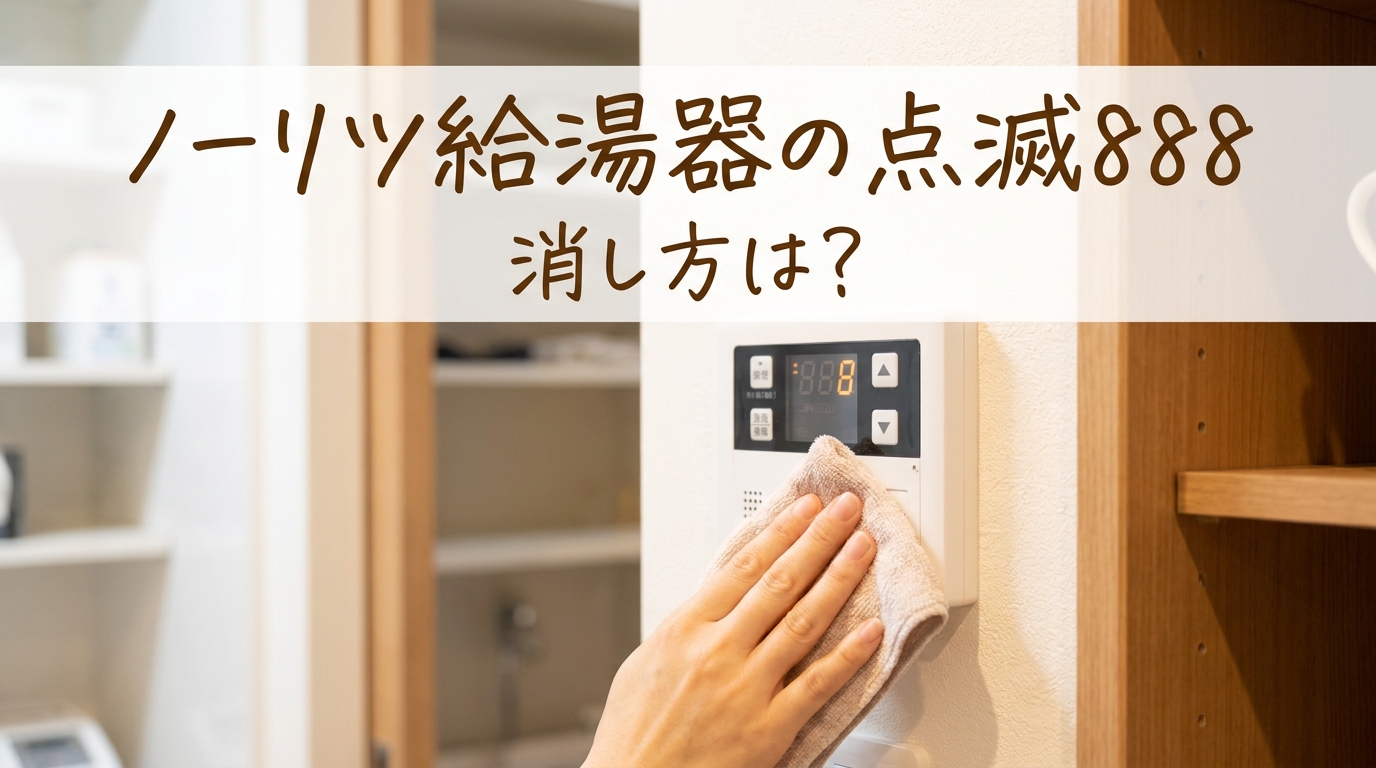 ノーリツ給湯器の点滅888の消し方は?
