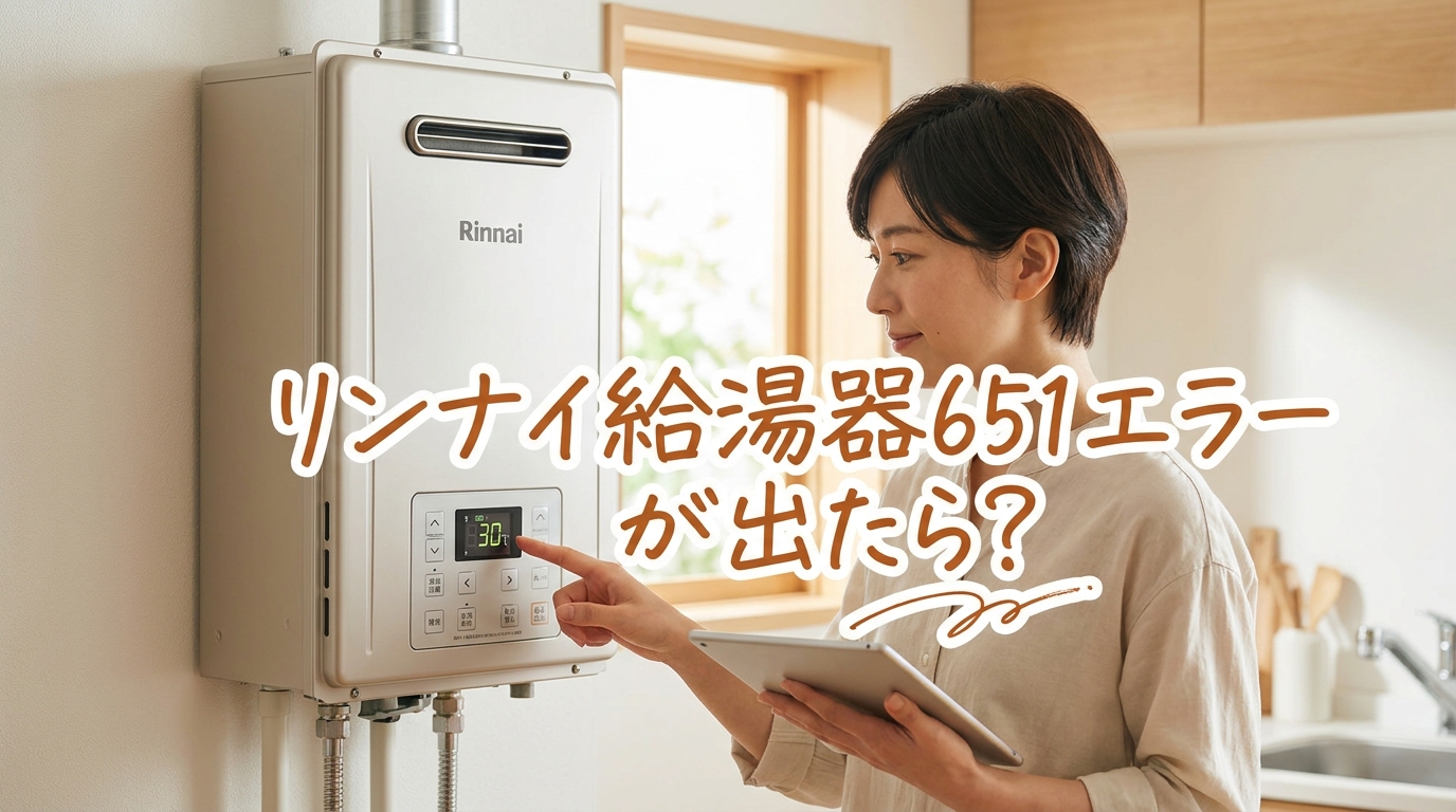リンナイ給湯器651エラーが出たら？