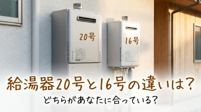 給湯器20号と16号の違いは？