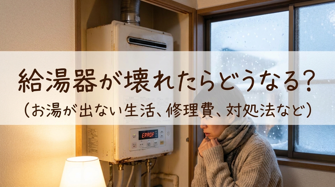 給湯器が壊れたらどうなる？