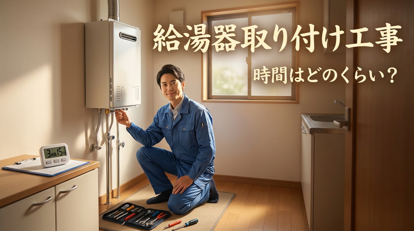 給湯器取り付け工事時間はどのくらい?