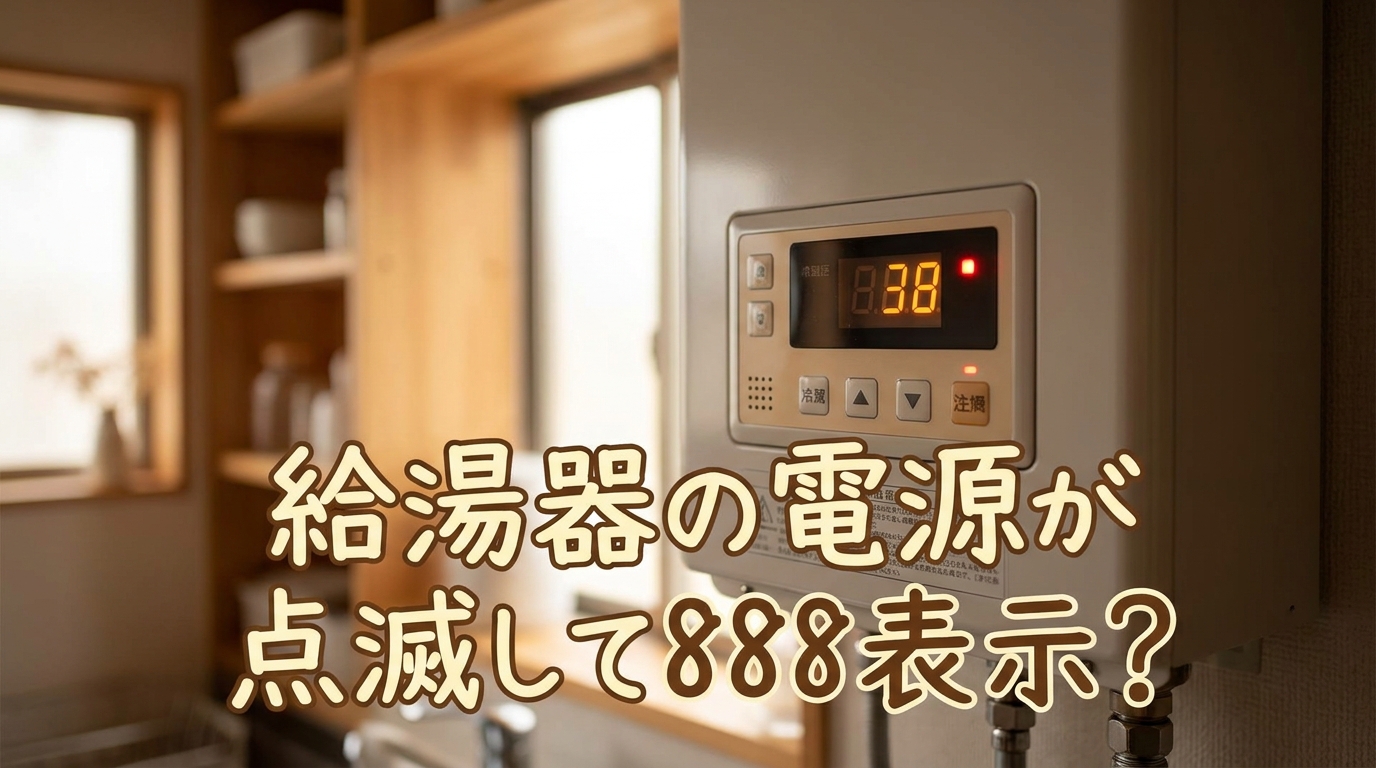 給湯器の電源が点滅して888表示?