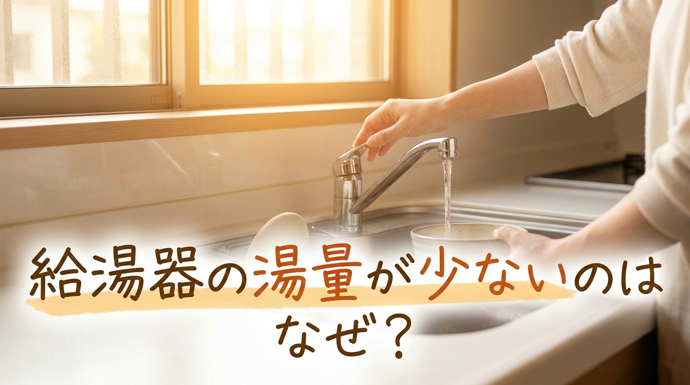 給湯器の湯量が少ないのはなぜ?