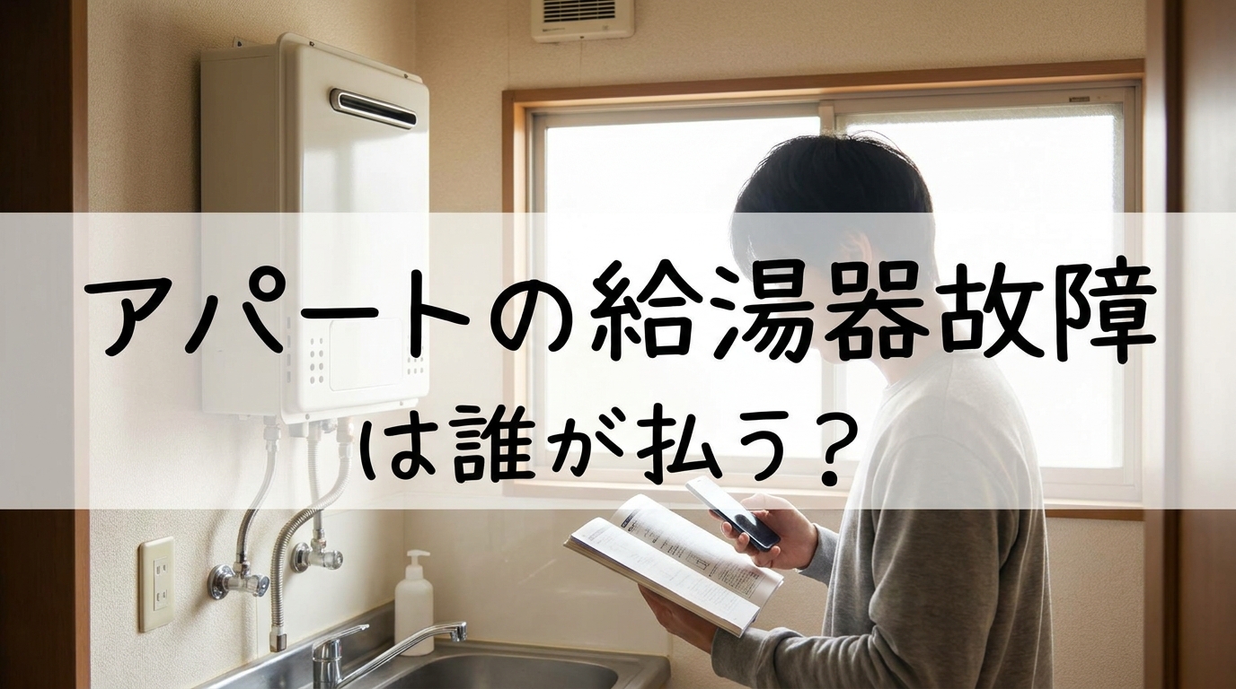 アパートの給湯器故障は誰が払う？