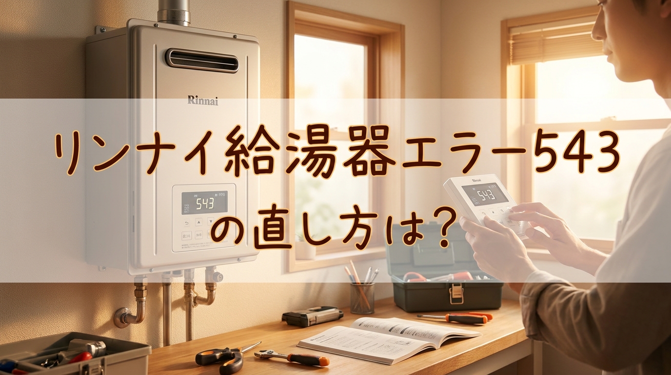 リンナイ給湯器エラー543の直し方は?