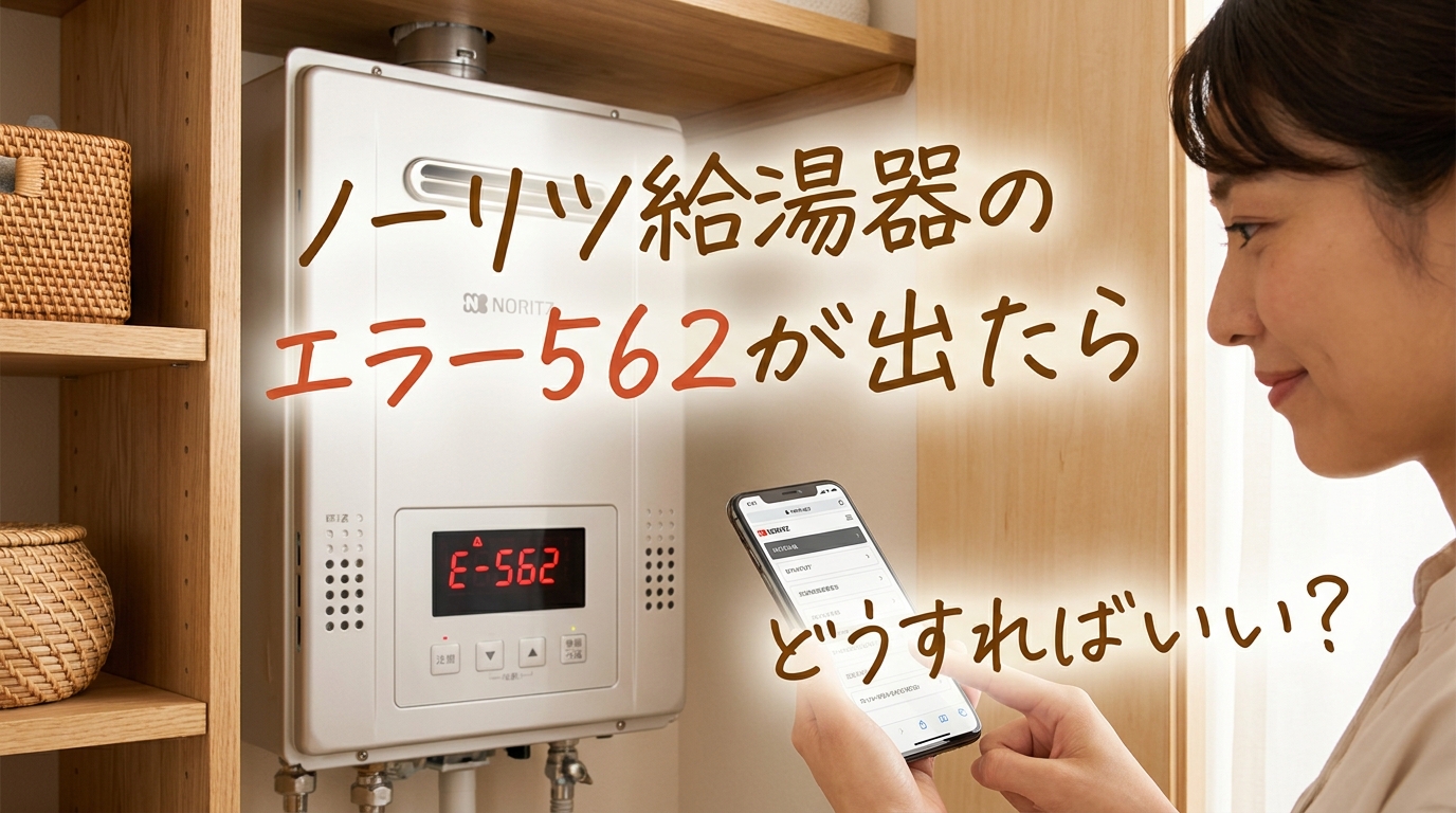 ノーリツ給湯器のエラー562が出たらどうすればいい?