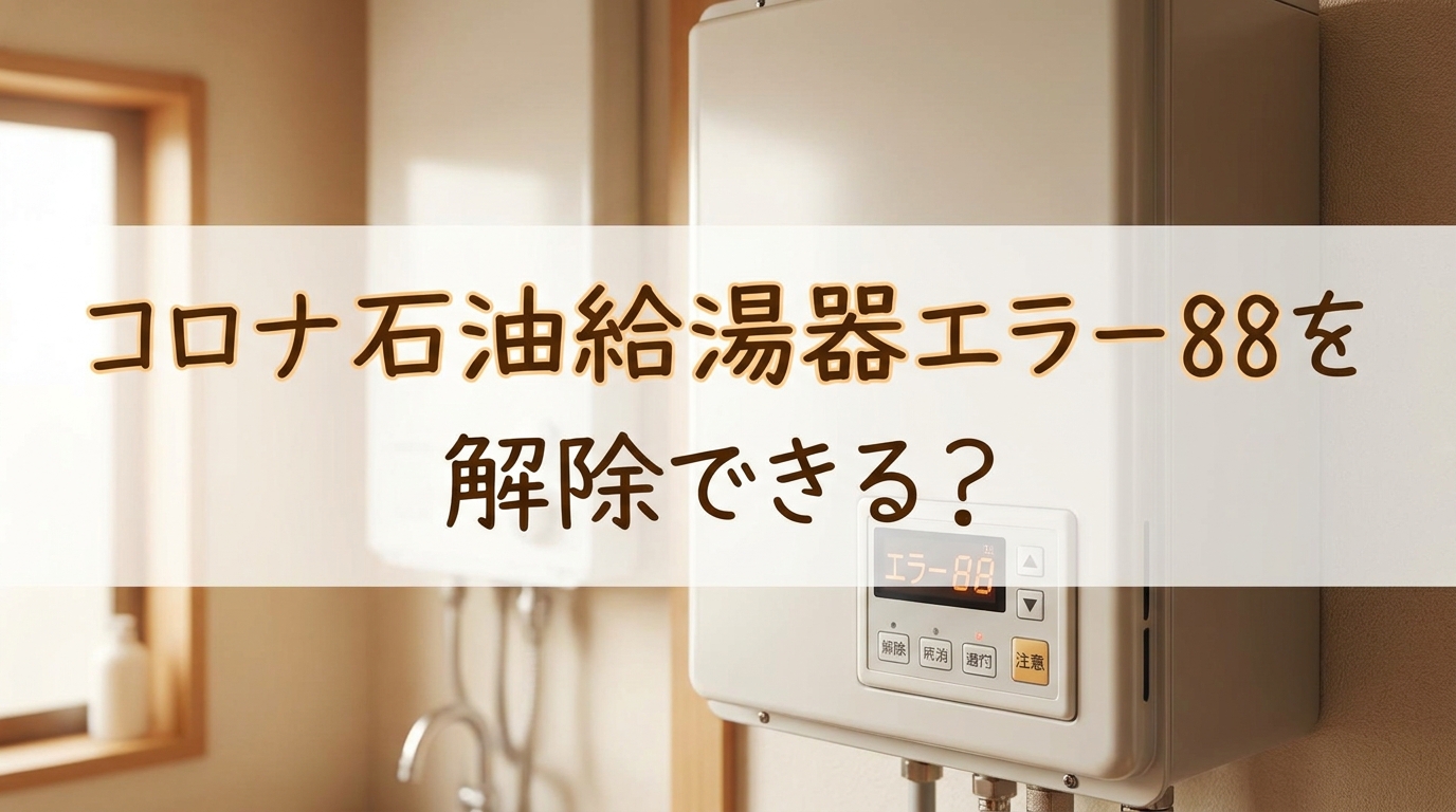 コロナ石油給湯器エラー88を解除できる？