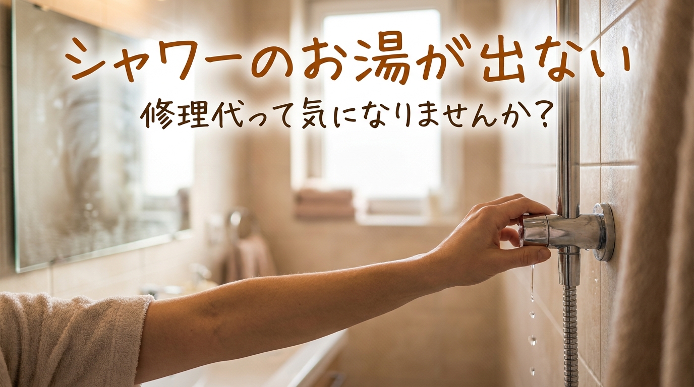 シャワーのお湯が出ない修理代って気になりませんか?