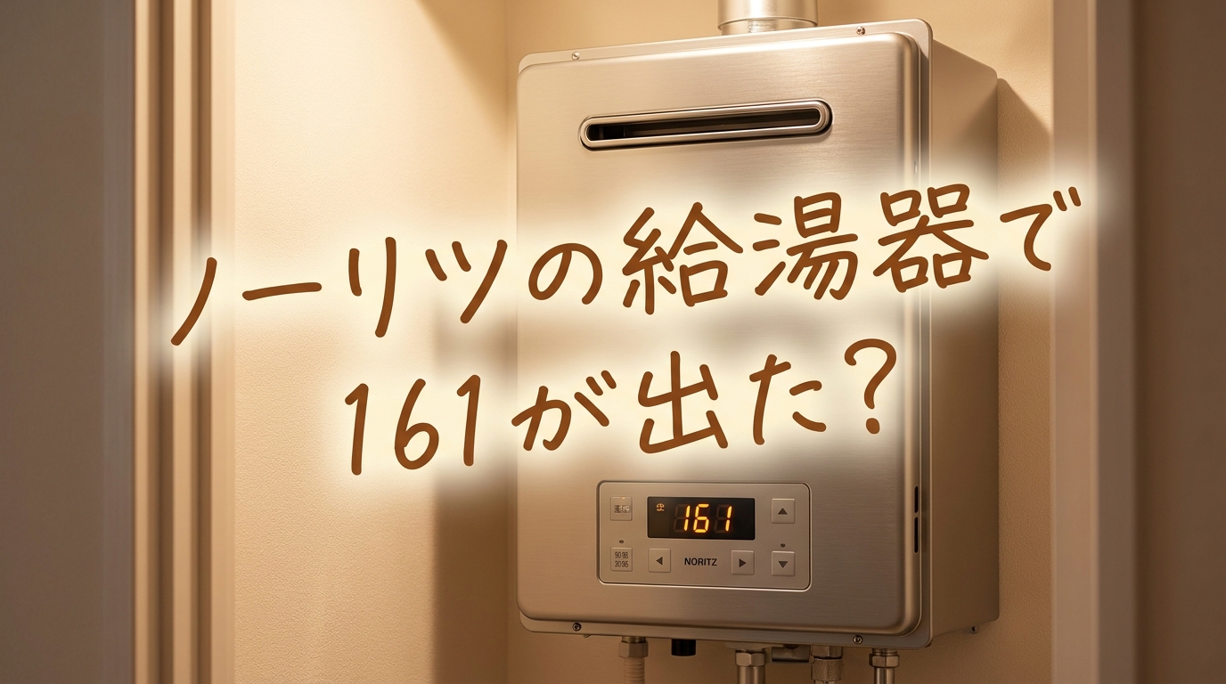 ノーリツの給湯器で161が出た?