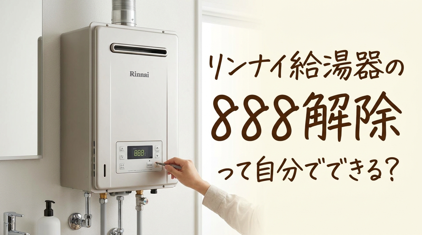 リンナイ給湯器の888解除って自分でできる?