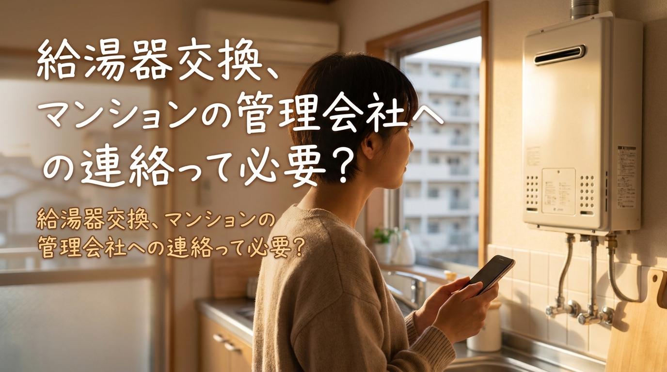 給湯器交換、マンションの管理会社への連絡って必要?