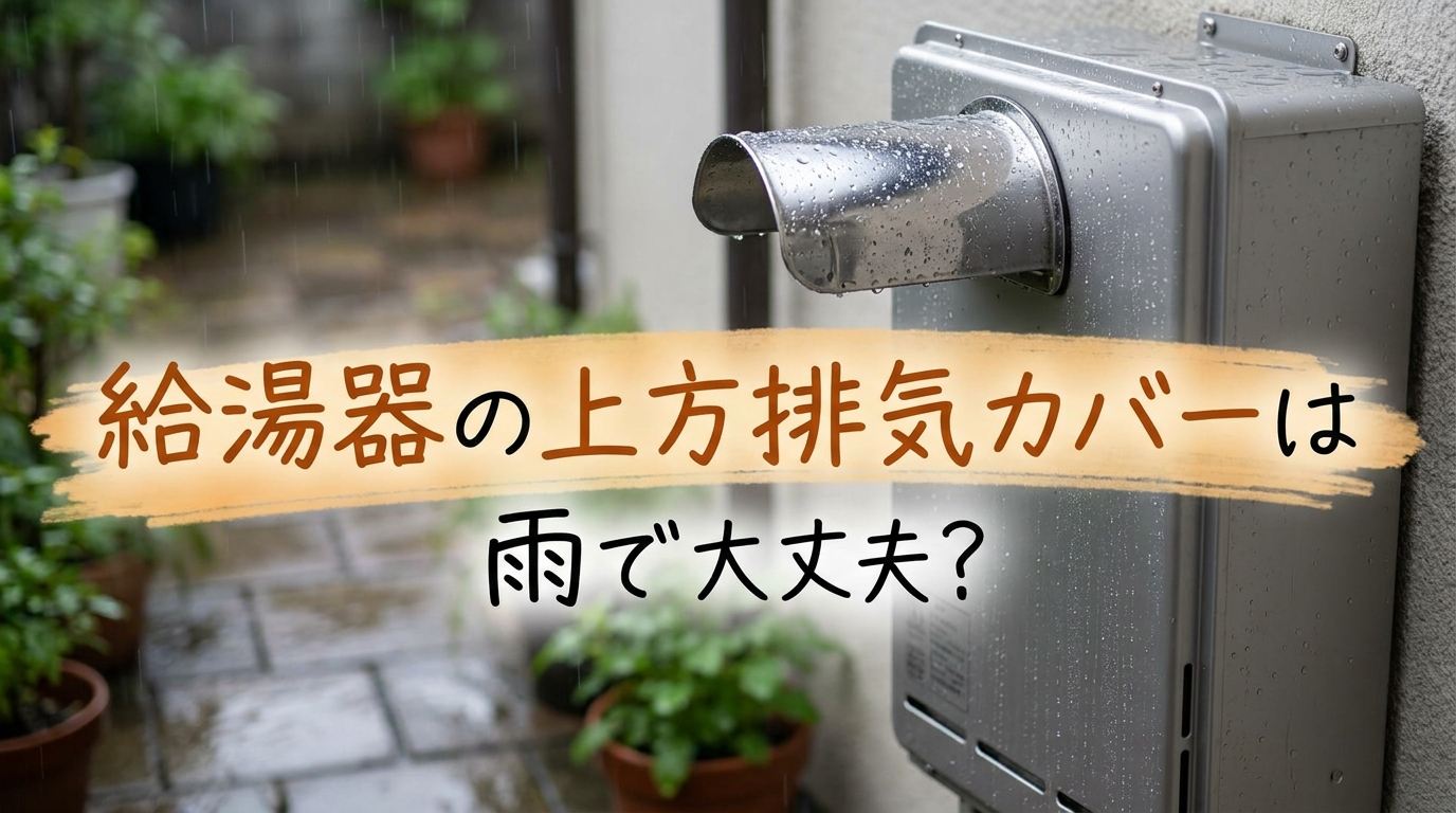給湯器の上方排気カバーは雨で大丈夫?