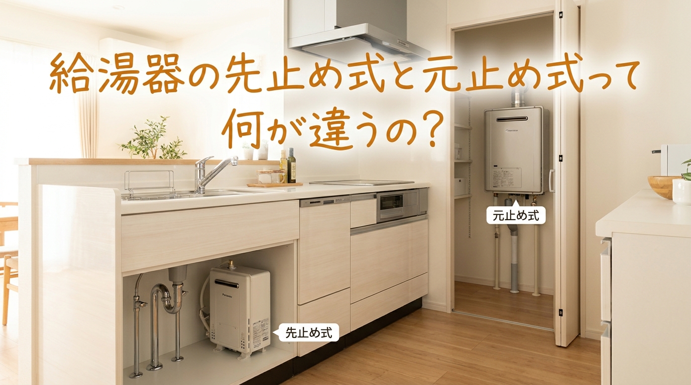 給湯器の先止め式と元止め式って何が違うの?