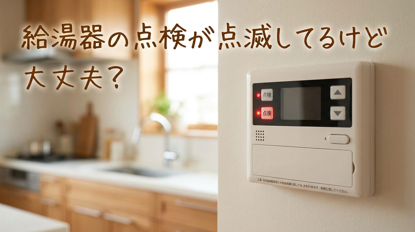 給湯器の点検が点滅してるけど大丈夫?