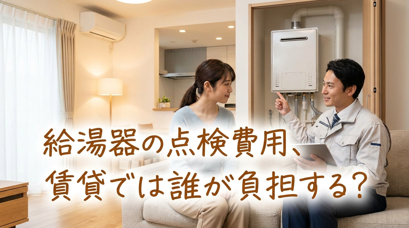 給湯器の点検費用、賃貸では誰が負担する？