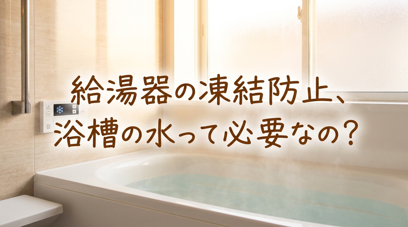 給湯器の凍結防止、浴槽の水って必要なの?