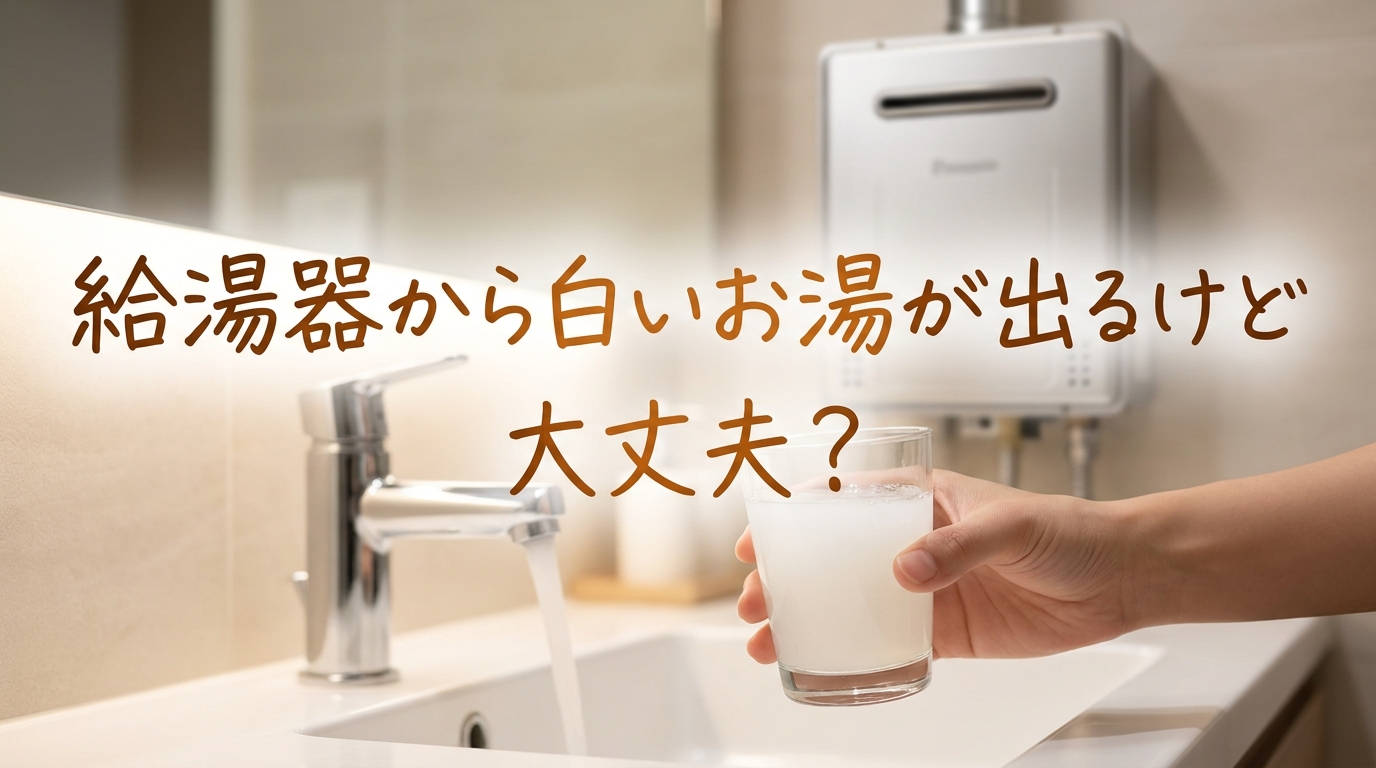 給湯器から白いお湯が出るけど大丈夫？