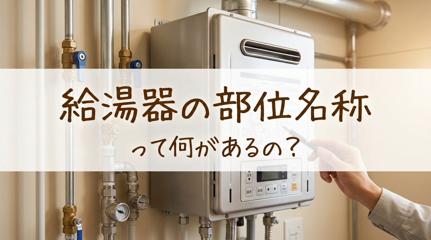 給湯器の部位名称って何があるの?