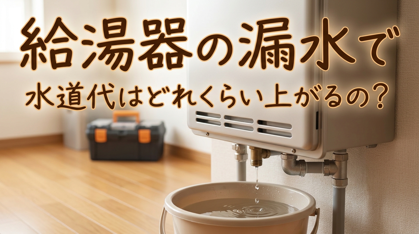 給湯器の漏水で水道代はどれくらい上がるの?