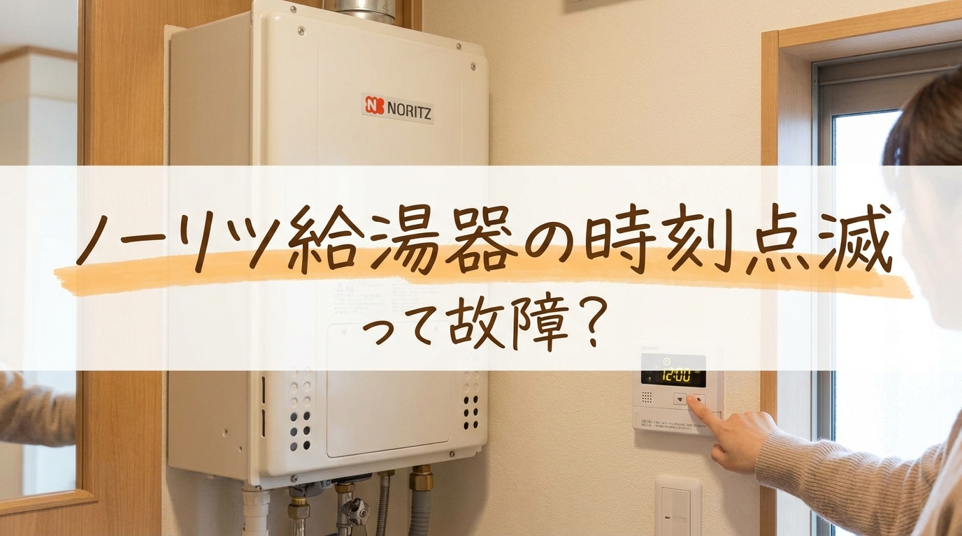 ノーリツ給湯器の時刻点滅って故障?