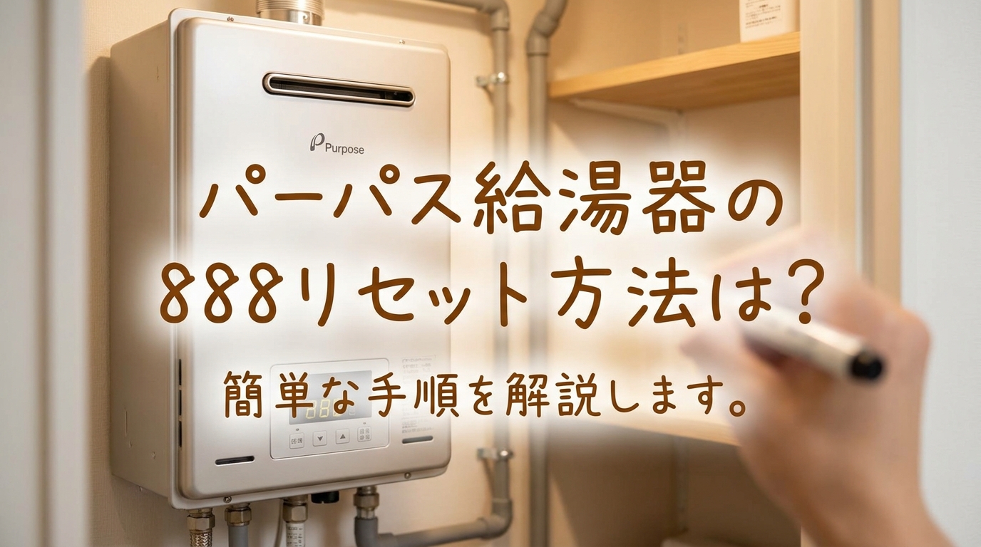 パーパス給湯器の888リセット方法は?