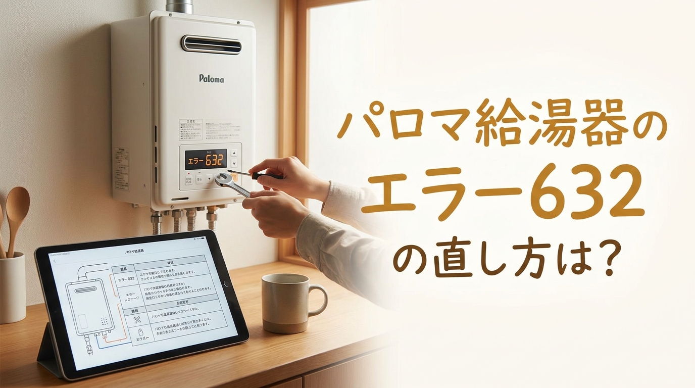 パロマ給湯器のエラー632の直し方は?