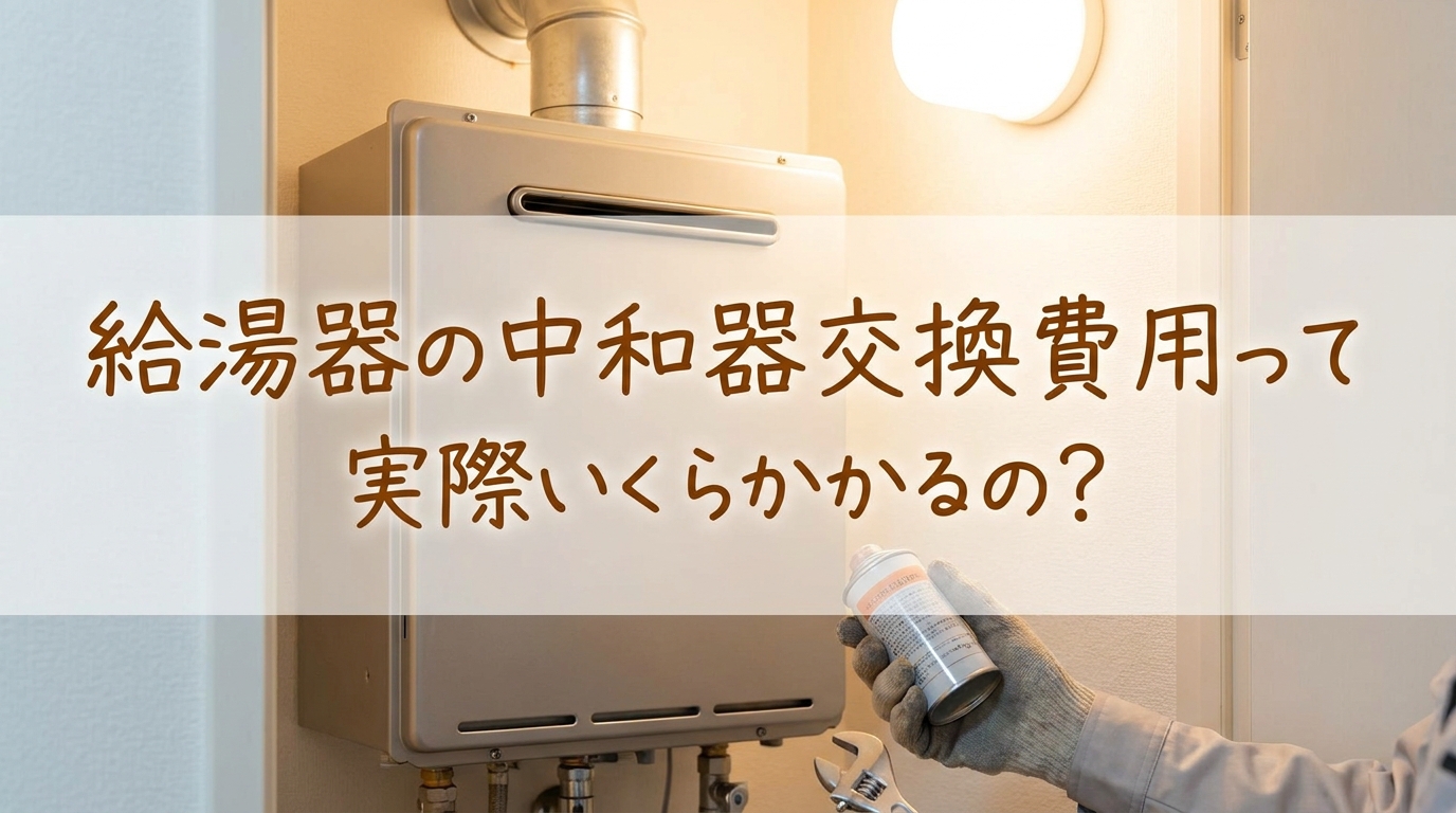 給湯器の中和器交換費用って実際いくらかかるの?