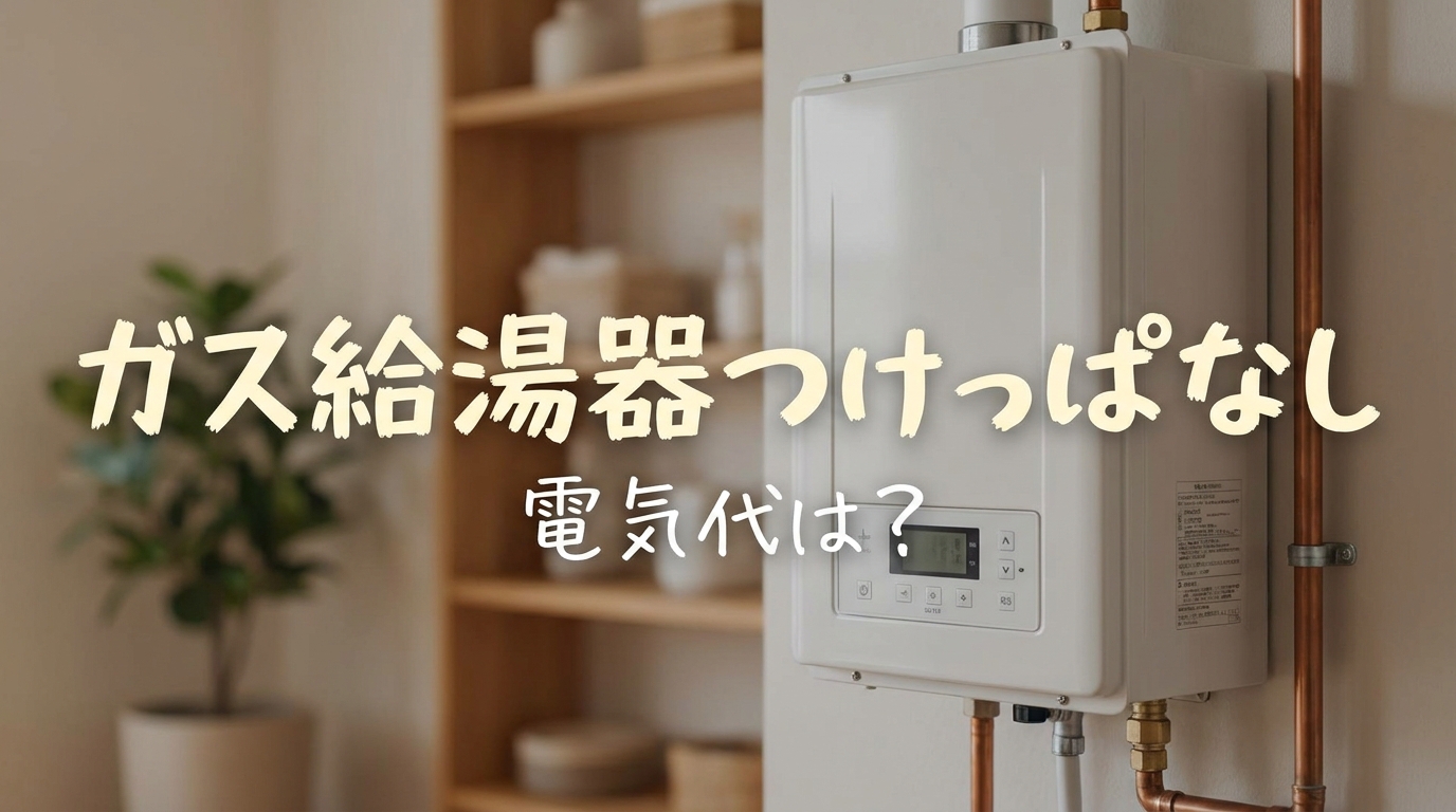 ガス給湯器つけっぱなし電気代は?