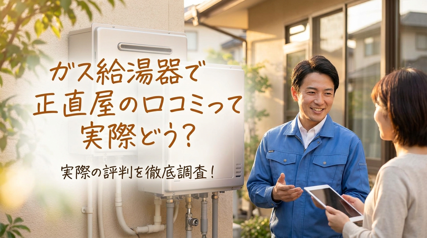 ガス給湯器で正直屋の口コミって実際どう？
