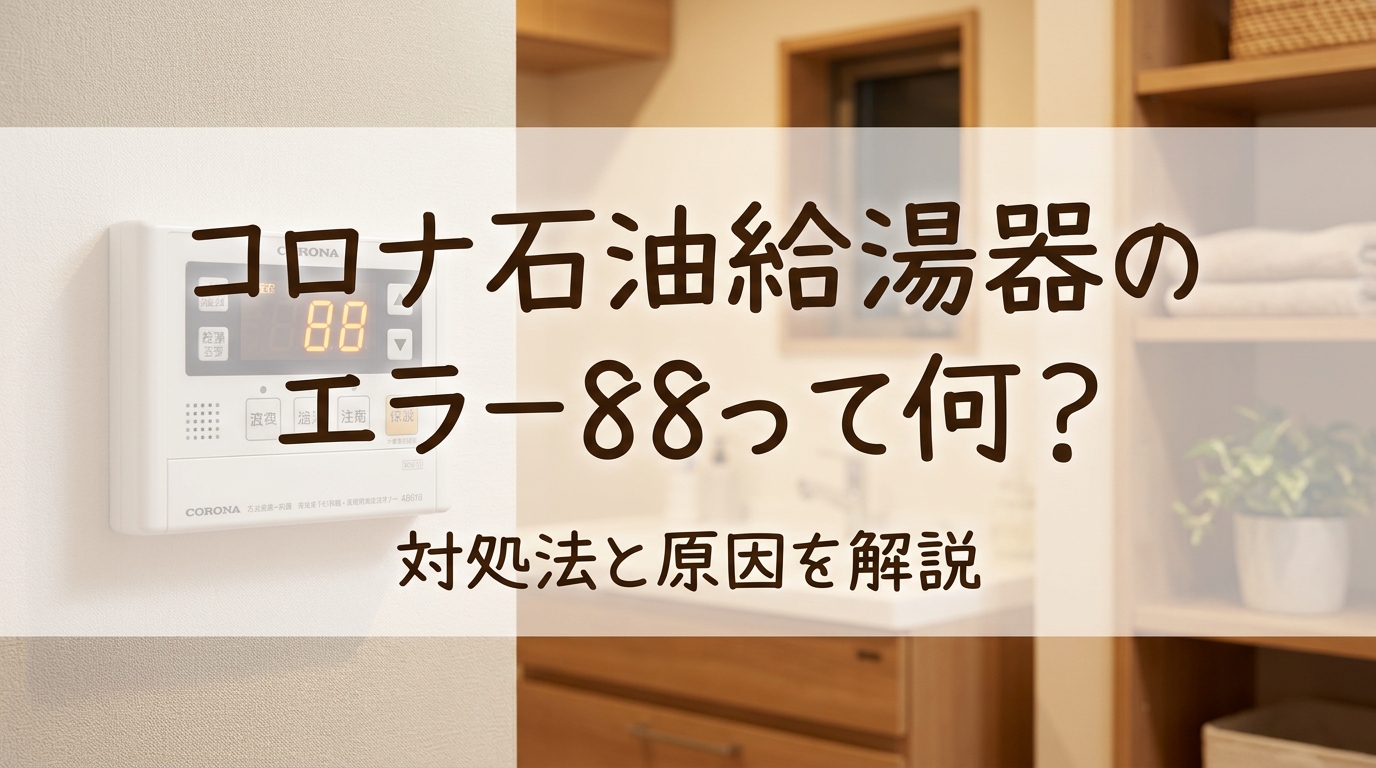 コロナ石油給湯器のエラー88って何?
