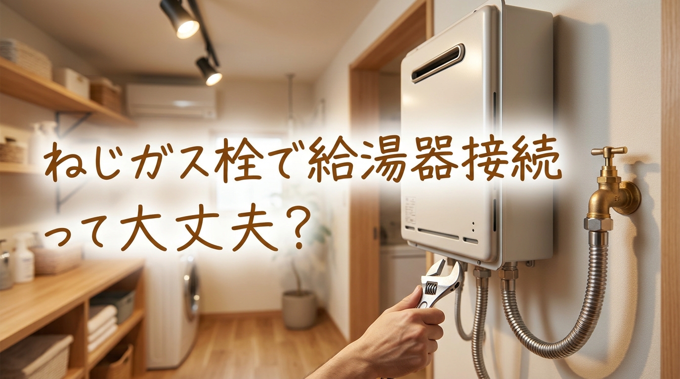 ねじガス栓で給湯器接続って大丈夫?