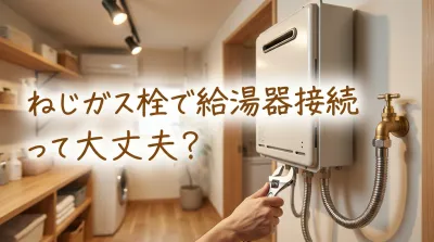 ねじガス栓で給湯器接続って大丈夫？