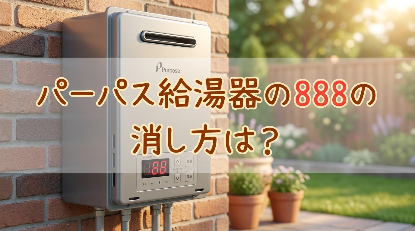 パーパス給湯器の888の消し方は？
