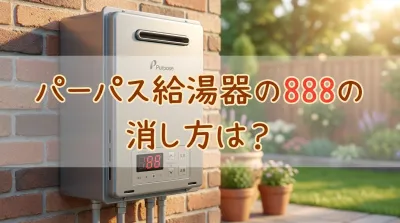 パーパス給湯器の888の消し方は？