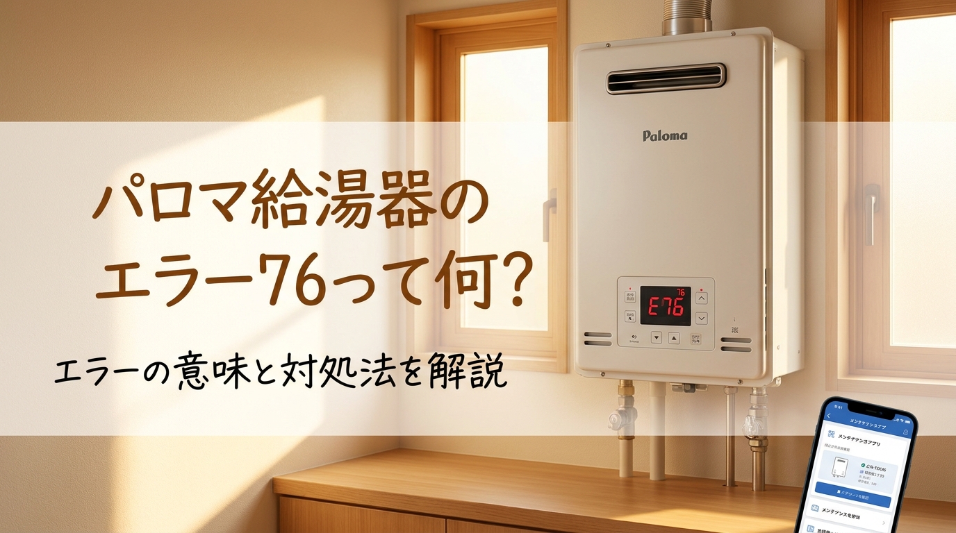 パロマ給湯器のエラー76って何?