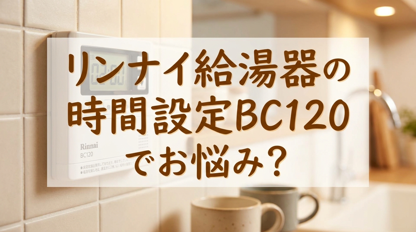 リンナイ給湯器の時間設定BC120でお悩み?