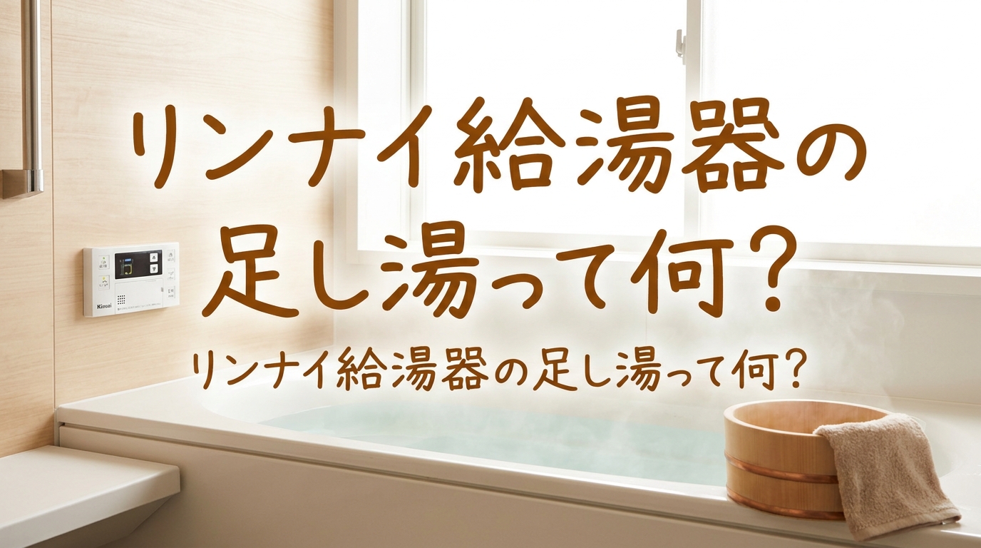 リンナイ給湯器の足し湯って何?