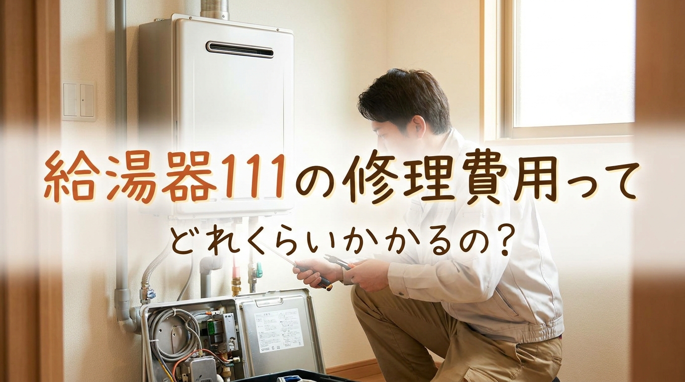 給湯器111の修理費用ってどれくらいかかるの?