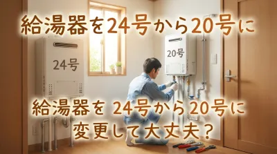 給湯器を24号から20号に変更して大丈夫？