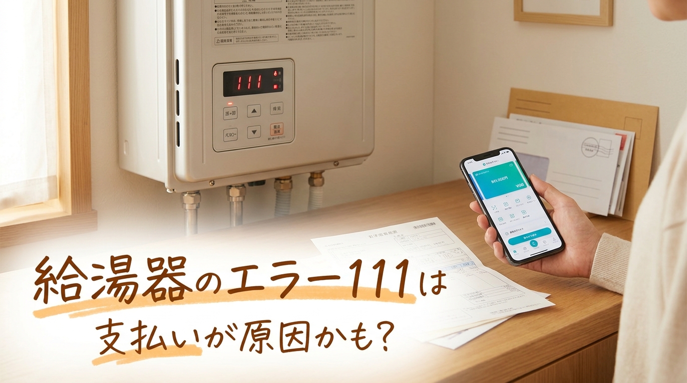 給湯器のエラー111は支払いが原因かも?