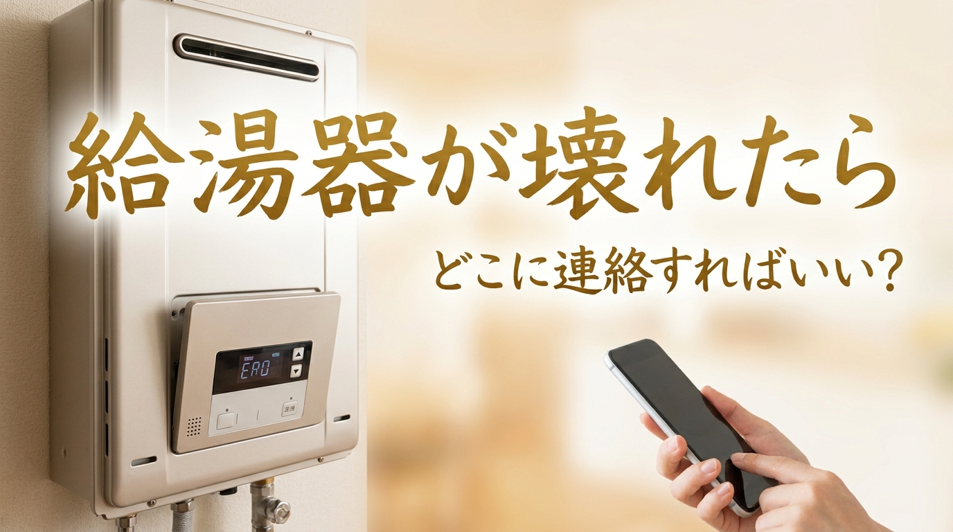 給湯器が壊れたらどこに連絡すればいい?