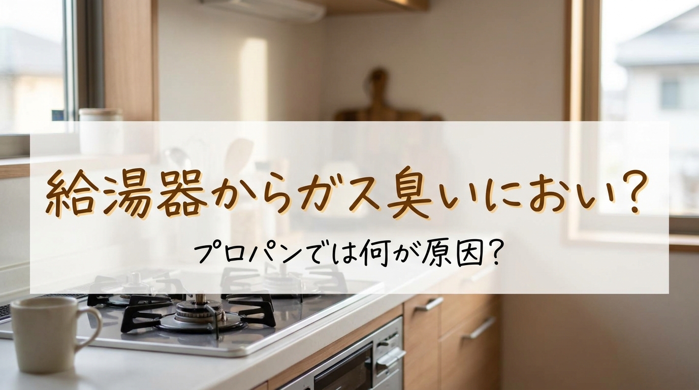 給湯器からガス臭いにおい?プロパンでは何が原因?