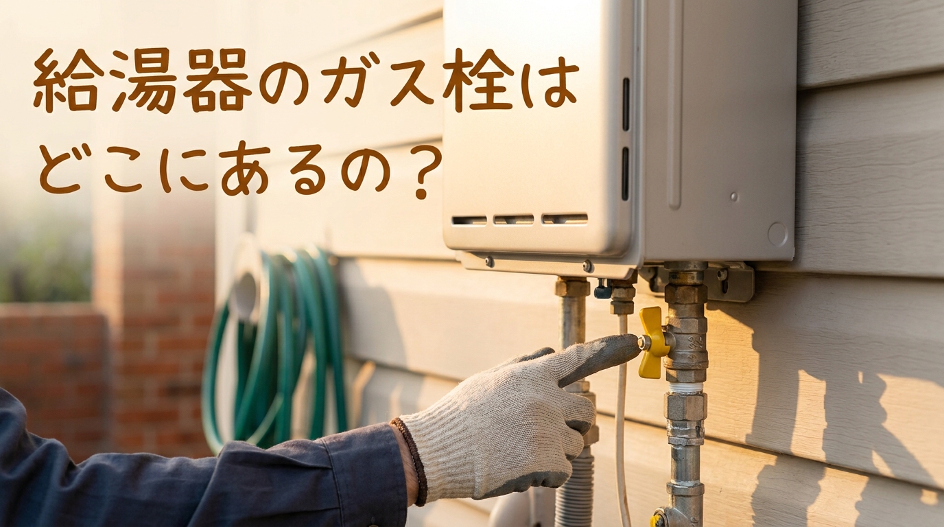 給湯器のガス栓はどこにあるの?